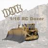 Authticar RC Bulldozer, 1:16 Scale D9R Engineer Bulldozer RC Construction Vehicle - 9-Channel 2.4GHz, 360 Rotation, Liftable Blade & Alloy Ripper, LED Lights, Full Function Remote Control Toy view 2