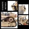 Authticar RC Bulldozer, 1:16 Scale D9R Engineer Bulldozer RC Construction Vehicle - 9-Channel 2.4GHz, 360 Rotation, Liftable Blade & Alloy Ripper, LED Lights, Full Function Remote Control Toy view 3