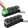2 Keyboard Fidget Toy Light Up, 4-Button Fidget Keyboard Keychain Stress Relief Toys,Keyboa rd Dec ompression Button Finger Transparent Colorful Clicker for Adults Kids Boy Family Travel Backpack view 1