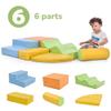 6-in-1 Toddler Foam Climbing Blocks, 6Pcs Colorful Indoor Baby Crawling Blocks, Foam Climbing Set for Toddlers 1-3 Boys & Girls view 2