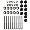 10-Pack Black Screws for Enclosure Poles  3.03 Inch (77mm) Length, 6mm Diameter, Galvanized Steel Replacement Bolts with Spacer Washers, Compatible with Most Round & view 3