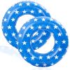 2 Pack Large Inflatable Pool Float for Adults 36 Inch Classic Striped Swim Rings Swimming Pool Tubes for Teens Summer Beach Themed Party (Royal Blue) view 1