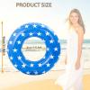 2 Pack Large Inflatable Pool Float for Adults 36 Inch Classic Striped Swim Rings Swimming Pool Tubes for Teens Summer Beach Themed Party (Royal Blue) view 2