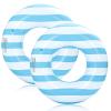 2 Pack Large Inflatable Pool Float for Adults 36 Inch Classic Striped Swim Rings Swimming Pool Tubes for Teens Summer Beach Themed Party (Blue) view 1