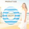 2 Pack Large Inflatable Pool Float for Adults 36 Inch Classic Striped Swim Rings Swimming Pool Tubes for Teens Summer Beach Themed Party (Blue) view 2
