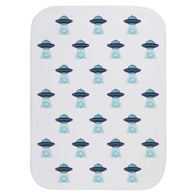 Azeeda 'UFO Beaming up a House' Baby Burp/Wash Cloth (BC00038790)