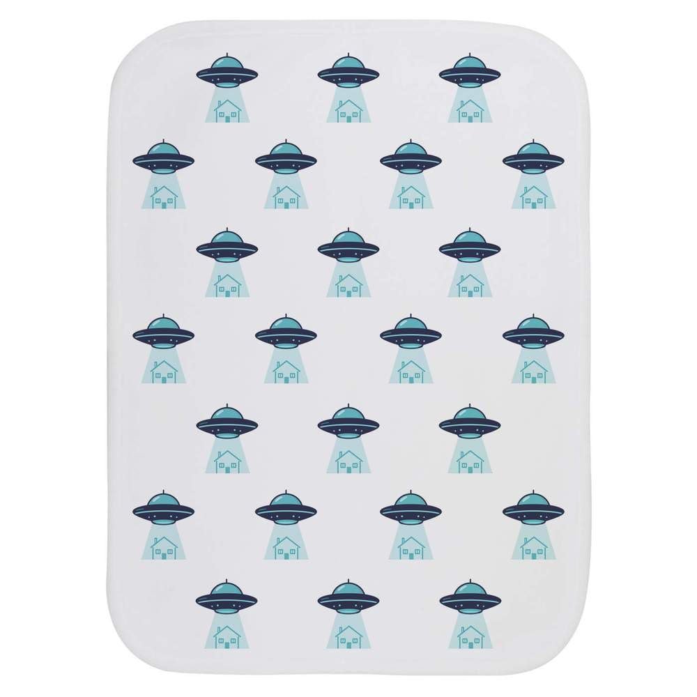 Azeeda 'UFO Beaming up a House' Baby Burp/Wash Cloth (BC00038790)