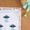 Azeeda 'UFO Beaming up a House' Baby Burp/Wash Cloth (BC00038790) view 3