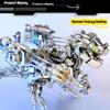 3D Metal Mechanical Dragon Model Kit, Winged Configuration Stainless Steel DIY Assembly, Modular Sci-Fi Desk Display, Adult Collector Model view 2