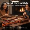 Tortoise Shell Rack & Pusher Set, Tortoise Shell Acrylic Mahjong Rack Set 17.5 Inch Tortoy Acrylic Mahjong Rack with Fully Detachable Magnetic Pushers (#B) view 4