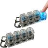 2 Keyboard Fidget Toy Light Up, 4-Button Fidget Keyboard Keychain Stress Relief Toys,Keyboa rd Dec ompression Button Finger Transparent Colorful Clicker for Adults Kids Boy Family Travel Backpack view 1