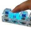 2 Keyboard Fidget Toy Light Up, 4-Button Fidget Keyboard Keychain Stress Relief Toys,Keyboa rd Dec ompression Button Finger Transparent Colorful Clicker for Adults Kids Boy Family Travel Backpack view 2