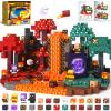 300PCS 0.8in Magnetic Blocks, 8 Strong Magnets Building Cubes Support Misaligned Stacking, Nether Theme STEM Toys for Kids 4-12, Sensory Educational Magnets Gifts for Boys Girls view 1