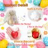 Personalized Stuffed Bunny Plush with Photo Name, Custom Bunny Stuffed Animal for Baby Kids Adults, Soft Long Ear Rabbit Plush as Personalized First Easter Gifts on Easter Christmas, 10 inch view 3