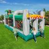 HeroKiddo 20x 8x 9 T-Rex Dinosaur Theme Inflatable Obstacle Course, 100% Commercial Grade PVC, Includes Blower, Backyard Wet/Dry Fun for Kids and Adults, Large Mesh Windows for Easy Supervision view 2