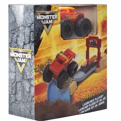 Monster Jam El Toro Loco Launcher Playset with 1 Monster Truck, Stunt Ramp Track Set, Ages 3+