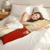 Long Body Pillow for Adults 16x55 Inch, Rust Bed Pillows Soft Support Grey Double Sided Print Linen Throw Pillows Covers, for Side Sleeping Pregnant Pillow with Zipper for Home Bed Room Decor J0-1049 view 3