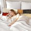 Long Body Pillow for Adults 16x55 Inch, Rust Bed Pillows Soft Support Grey Double Sided Print Linen Throw Pillows Covers, for Side Sleeping Pregnant Pillow with Zipper for Home Bed Room Decor J0-1049 view 4