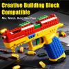 Automatic Shell-Ejecting Building Block Toy Gun 2 Mags, 100 Soft Bullets, 18 Shells, 16 Bricks, Display Stand | Fun Shooting Toy for Kids, Great Gift for Christmas, Birthday, Halloween view 2