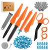 SainSmart Jr. Cardboard Tools for Kids with Safe Cutter, Tool Box & Tape Measure, 120 PCS Cardboard Construction Kit for Family & Classroom Activities | Reusable Cutting Tools for Boys & Girls Age 5+ view 1