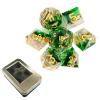 7pcs Green Resin Ring Sharp Dice, Solid Resin Polyhedral, Compatible with Role-Playing RPG Board Game Card Game view 1
