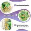7pcs Green Resin Ring Sharp Dice, Solid Resin Polyhedral, Compatible with Role-Playing RPG Board Game Card Game view 2