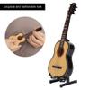 1/6 Wooden Guitar Model for 12inch Doll, Miniature Musical Instrument Decoration with Mounting Bracket, Realistic Guitar Accessory for Dollhouse Scene view 4