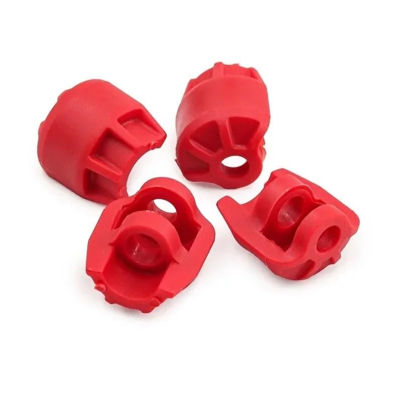 4pcs Plastic Shock Cap Protector for 1/7 Arrma Felony Limitless Infraction Fireteam Mojave RC Car Upgrades Parts(Red)