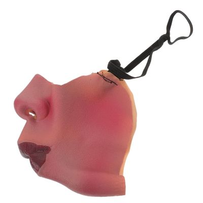 Abaodam Funny Half Face with Red Lips, Halloween Party Scary Human Nose for Adults, Haunted House Cosplay Prop for Pranks and Dress-up Games