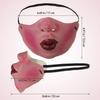 Abaodam Funny Half Face with Red Lips, Halloween Party Scary Human Nose for Adults, Haunted House Cosplay Prop for Pranks and Dress-up Games view 2