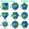 9 Pcs 3D Printed Fidget Toys with Detachable Handle, Changing Spiral Stress Relief Star with Sound3-d Transformable Expanded Sensory Set for Adults& Kids,Figet Print Round Toy for Office DeskLSL view 4