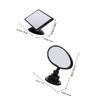 Abaodam 360-degree Rotating Car Mirror with Suction Cup and Adhesive Mount Rear View Mirror for Safety Wide Angle for Backseat Monitoring view 2