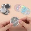 200 Pcs Badge Protective Film, 70mm (2.76 in) Holographic Film Button Maker Supplies Glittering Films for 2.25 Inch 58mm Buttons Maker Machine, 58mm Button Making Supplies view 3