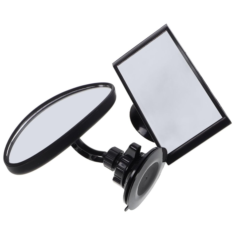 SHOWERORO Car Rear Facing Mirror 360-degree Rotating Suction and Adhesive Backseat Mirror for Safety Wide Angle Adjustable for Travel