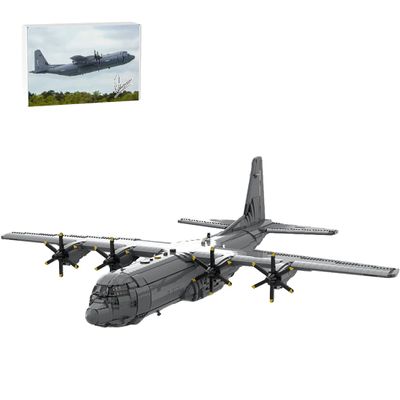 AxiomBricks MOC-220492 C-130J-30 Super Hercules Building Blocks Model, Motorized Propellers, Detailed Interior, Military Transport Aircraft Model (Dynamic Version/5413PCS)