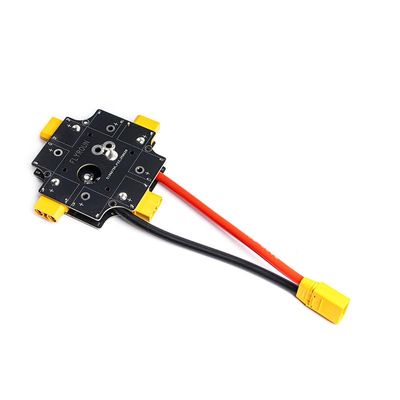 300A Power Distribution Board for Drone PDB with XT90 Input 8PCS ESC XT90 Outputs M3 Mounting Compact 50mm Power Hub for FPV Quadcopter Hexacopter (xt90 4in1)