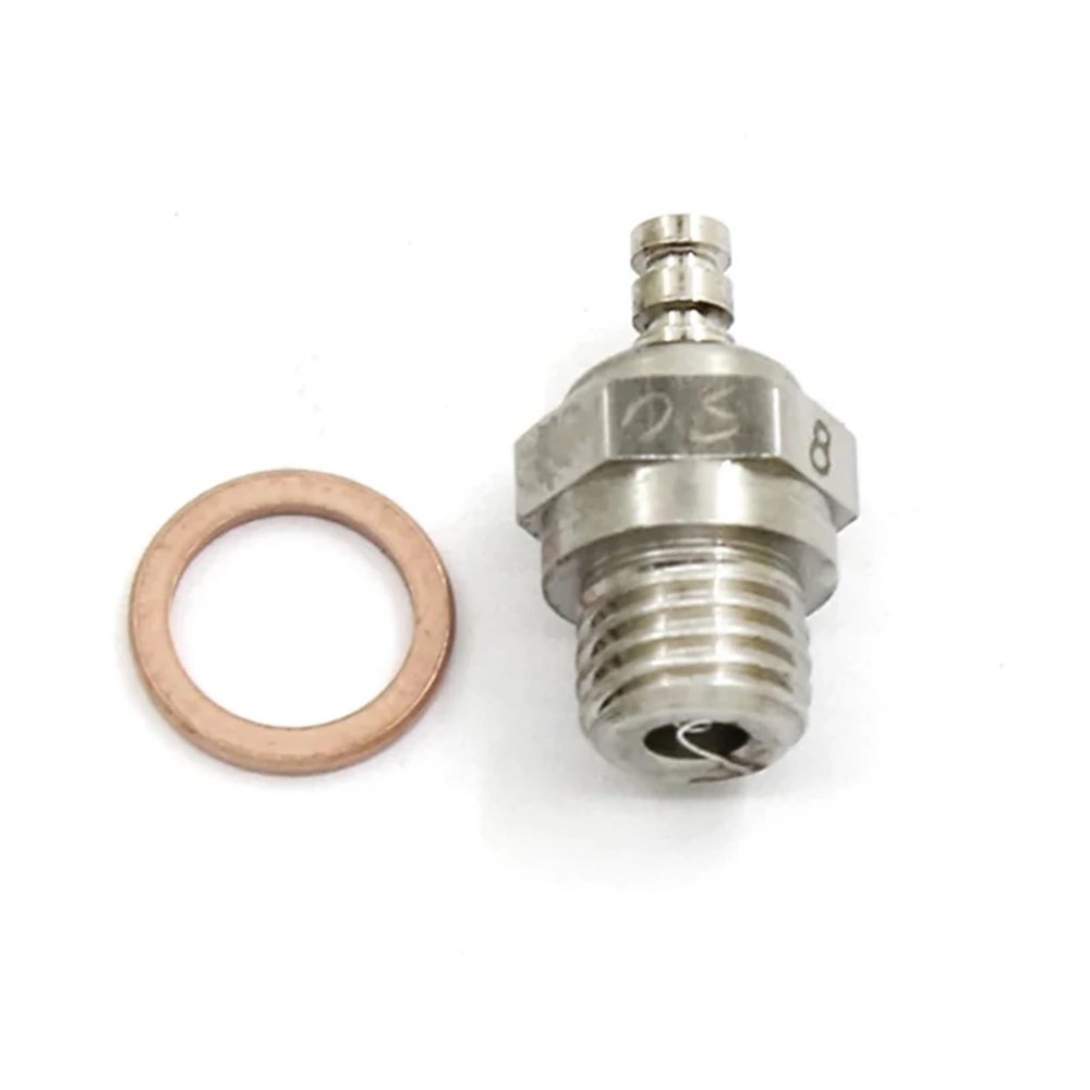 For 15LD 21RG 21RZ-V 01b 1/8 OS NO 8 Engine Glow Plug Engines 12/15CV Remote Control Car Replacement Upgrade Spare RC Rc Models Accessories(1pcs)