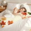 Long Body Pillow for Adults 20x71 Inch, Plant Bed Pillows Leaves Double Sided Print Linen Throw Pillows Covers, for Side Sleeping Pregnant Pillow with Zipper for Home Bed Living Room Decor J0-979 view 3