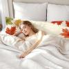 Long Body Pillow for Adults 20x71 Inch, Plant Bed Pillows Leaves Double Sided Print Linen Throw Pillows Covers, for Side Sleeping Pregnant Pillow with Zipper for Home Bed Living Room Decor J0-979 view 4