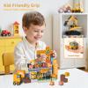 VNLINA Magnetic Blocks Building Toys - 154PCS Magnet Building Blocks Set Construction Cubes STEM Sensory Stacking Kids Toys for Boys Girls view 4