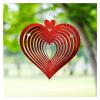 3D Love Heart Wind Spinner Stainless Steel Wind Catcher Outdoor Hanging Wind Chimes Pendant Garden Yard Decor view 2