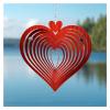 3D Love Heart Wind Spinner Stainless Steel Wind Catcher Outdoor Hanging Wind Chimes Pendant Garden Yard Decor view 3
