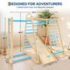 GarveeLife 7-in-1 Jungle Gym Playset, Indoor Kids Wooden Climber Playset, Kids Indoor Playground Climbing Playsets view 2