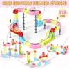OMKSIH Electric Train Set, 3D Magic Flexible Race Track KlickRail Electric Train Set with Light Anti-Gravity Building Train Track STEM Learning Birthday Gift (115 PCS) view 4