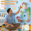 OMKSIH Electric Train Set, 3D Magic Flexible Race Track KlickRail Electric Train Set with Light Anti-Gravity Building Train Track STEM Learning Birthday Gift (180 PCS) view 2