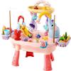 Poruary 2027 Upgraded Toddler Sand Water Table Toy with Electric Water Pump, Kids Sand Water with Faucet/Play Food Accessories/Fishing Toy, Kitchen Play Sink Toys for Girl Boy Age 3+ (Pink) view 1