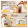 let's make Baby Tissue Box Toy, Farm Montessori Sensory Toys 6-12 Months, Play Silks & Crinkle Tissues with 3D Corduroy, Mirror, Squeaky Cow & Travel Clip - Fine Motor Skills Baby Girl Boy Gifts view 3