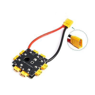 200A Power Distribution Board for Drone PDB with XT60/XT90/AS150 Input 8PCS ESC XT60 Outputs M3 Mounting Compact 50mm Power Hub for FPV Quadcopter Hexacopter (XT90 Input 8IN1)