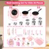 Gotoofun Kids Cooking Set Real 35PCS Real Mini Kitchen Cooking Set for Kids, Beginner Safe Cooking Tools, Montessori Educational Toy for Boys Girls Age 812 (Pink) view 2