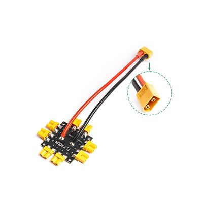 200A Power Distribution Board for Drone PDB with XT60/XT90/AS150 Input 8PCS ESC XT60 Outputs M3 Mounting Compact 50mm Power Hub for FPV Quadcopter Hexacopter (xt60 Input 8in1 B)